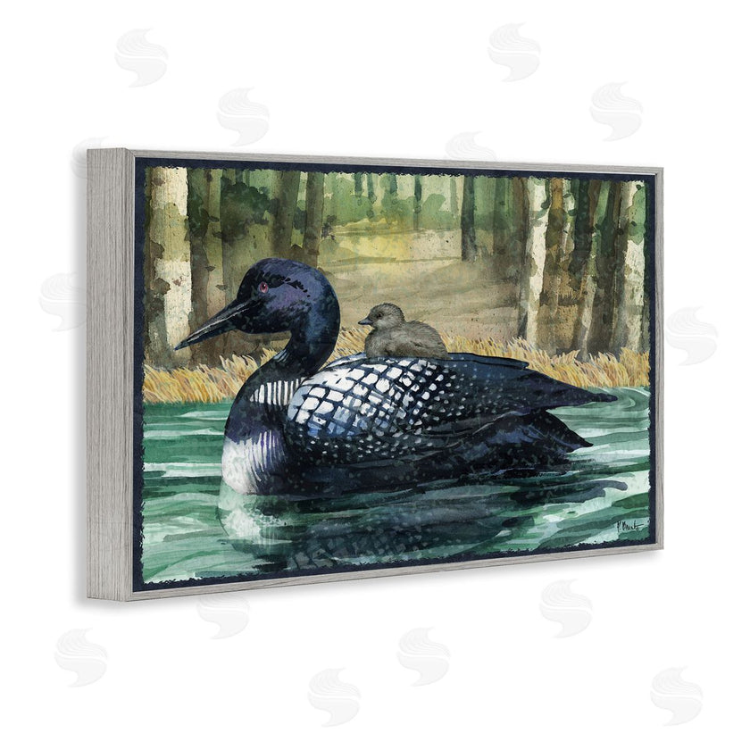 Paul Brent | Loon with Baby on Lake