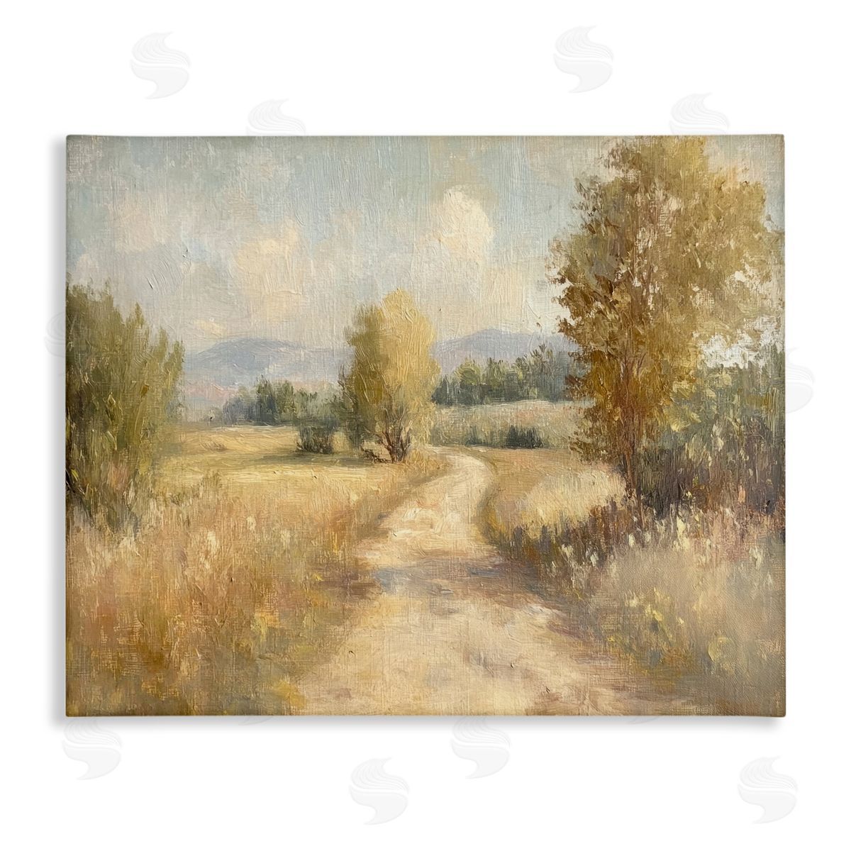 Gravel Road Landscape Canvas Wall Art, Home Decor by Petal Prints Design