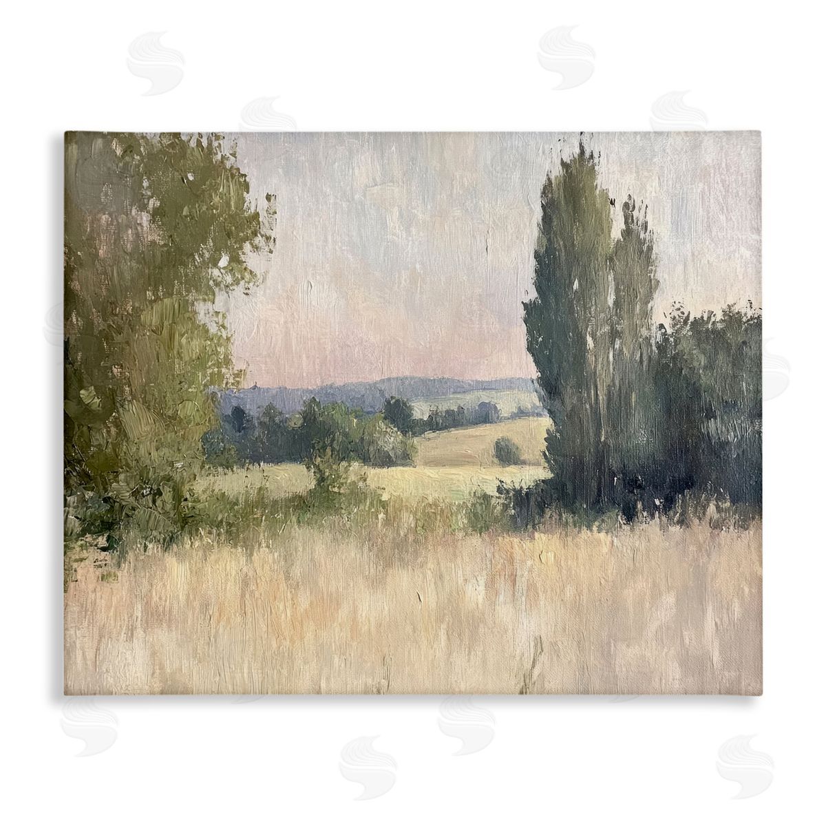 Tranquil Abstract Countryside Canvas Wall Art, Home Decor by Petal Prints Design