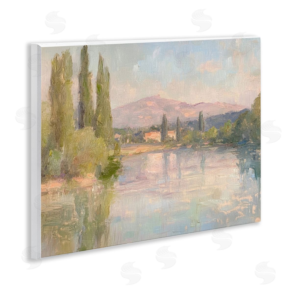 Place By The Lake Wood Plaque Wall Art, Home Decor by Petal Prints Design