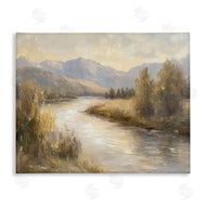Petal Prints Design | Flowing River & Distant Mountains