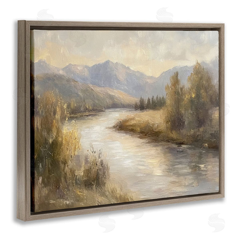Petal Prints Design | Flowing River & Distant Mountains