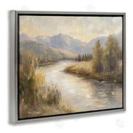 Petal Prints Design | Flowing River & Distant Mountains