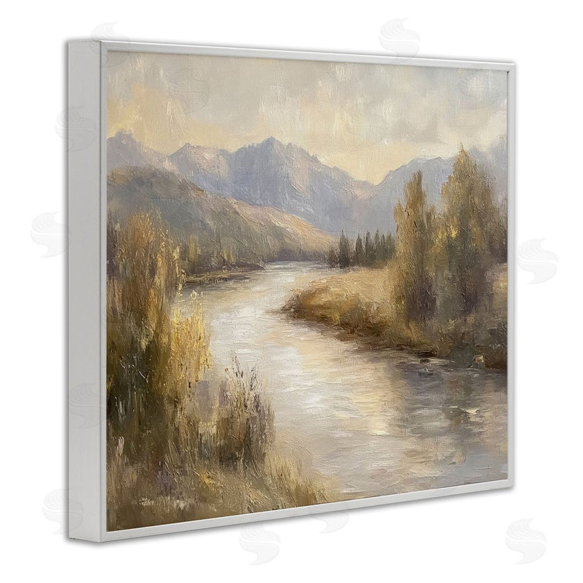 Petal Prints Design | Flowing River & Distant Mountains