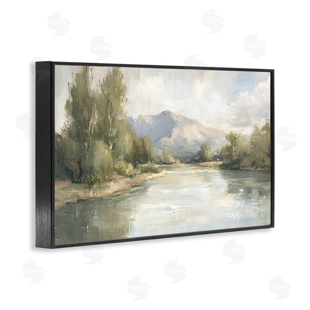 Where The River Goes Black Frame Print Wall Art, Home Decor by Petal Prints Design