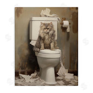 Arlington Prints | Cat & Torn Toilet Paper