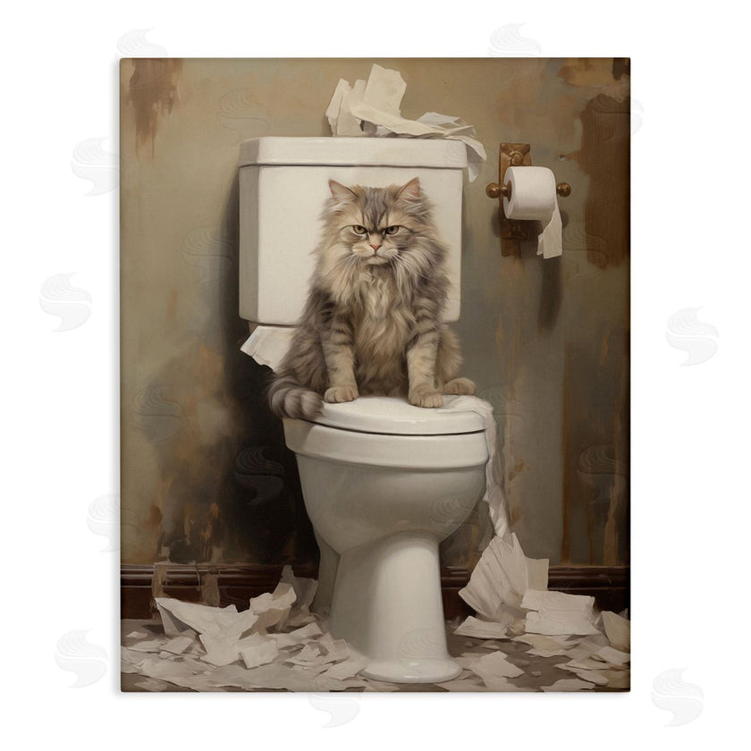 Arlington Prints | Cat & Torn Toilet Paper