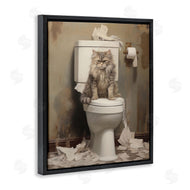 Arlington Prints | Cat & Torn Toilet Paper