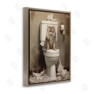 Arlington Prints | Cat & Torn Toilet Paper
