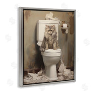 Arlington Prints | Cat & Torn Toilet Paper