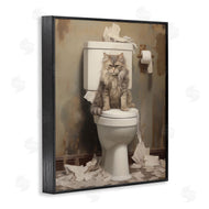 Arlington Prints | Cat & Torn Toilet Paper