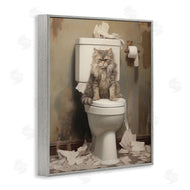Arlington Prints | Cat & Torn Toilet Paper