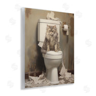 Arlington Prints | Cat & Torn Toilet Paper