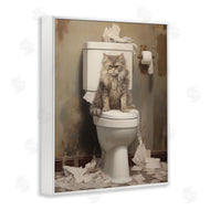 Arlington Prints | Cat & Torn Toilet Paper