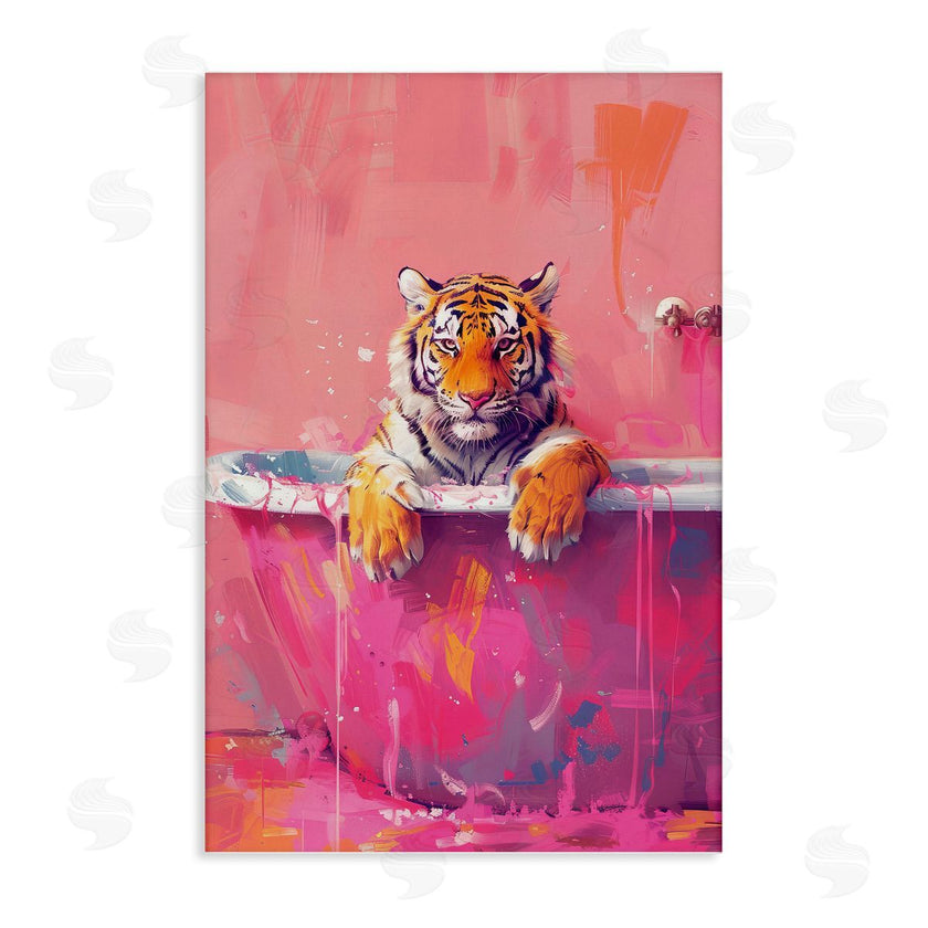 LSR Design Studio | Bright Bathing Tiger in Tub