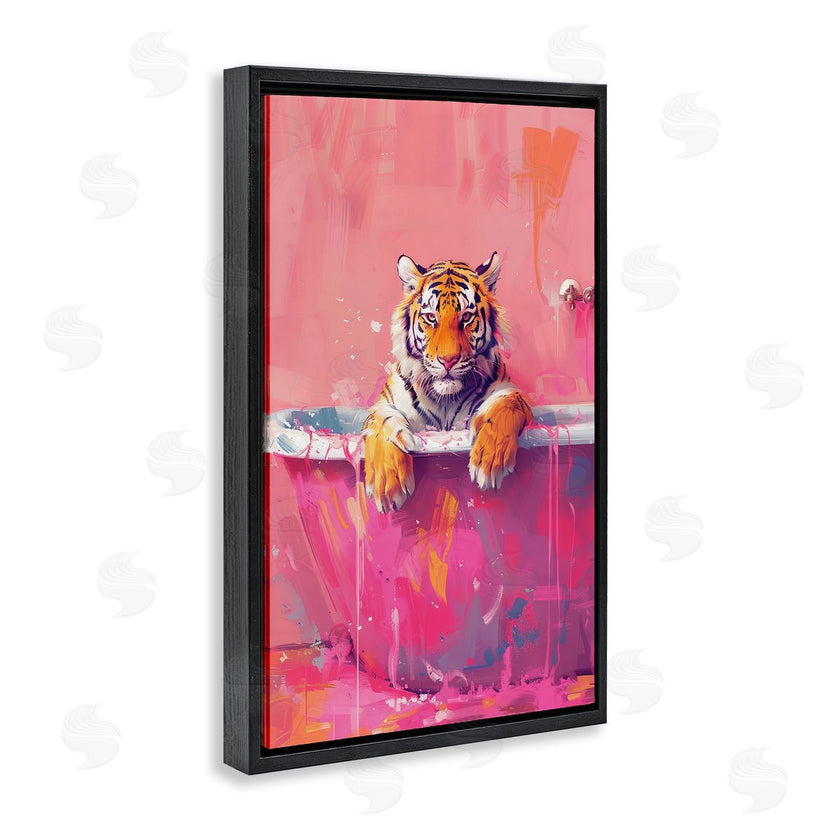 LSR Design Studio | Bright Bathing Tiger in Tub