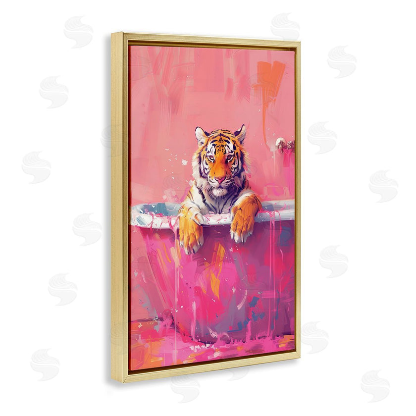 LSR Design Studio | Bright Bathing Tiger in Tub