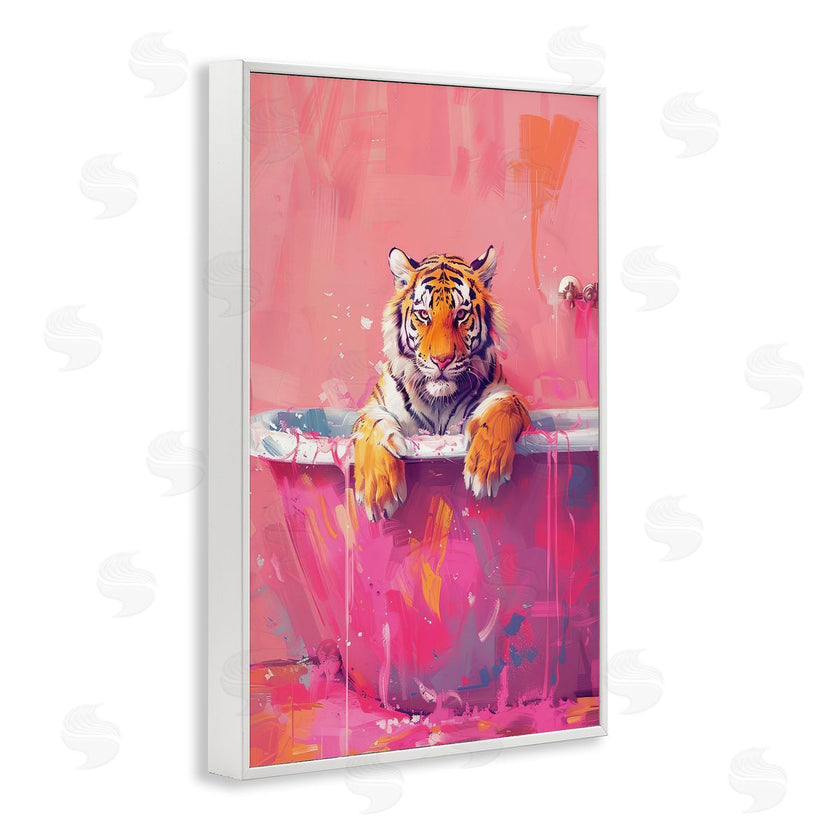 LSR Design Studio | Bright Bathing Tiger in Tub