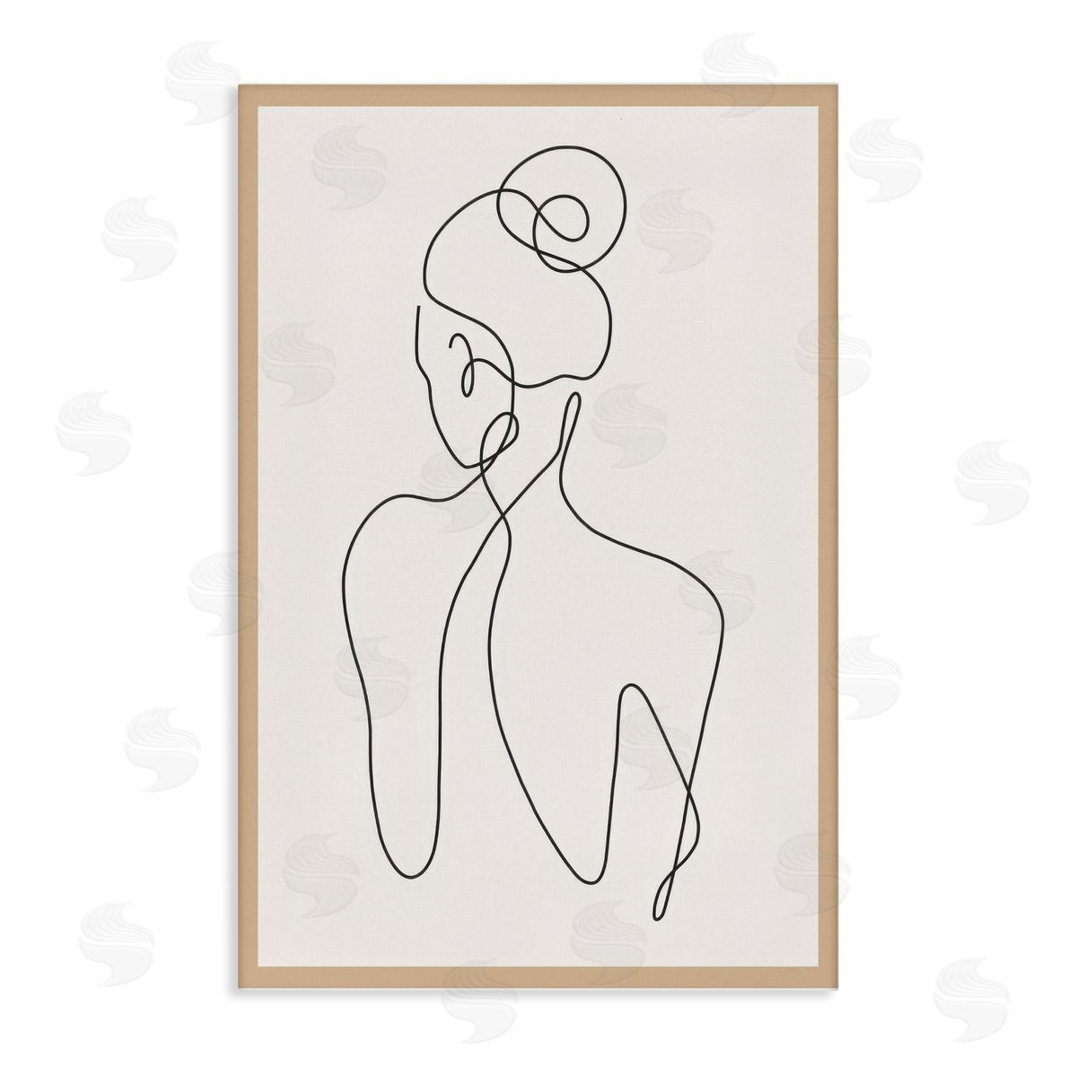 Minimal Woman Line Drawing Canvas Wall Art, Home Decor by LSR Creative Studio