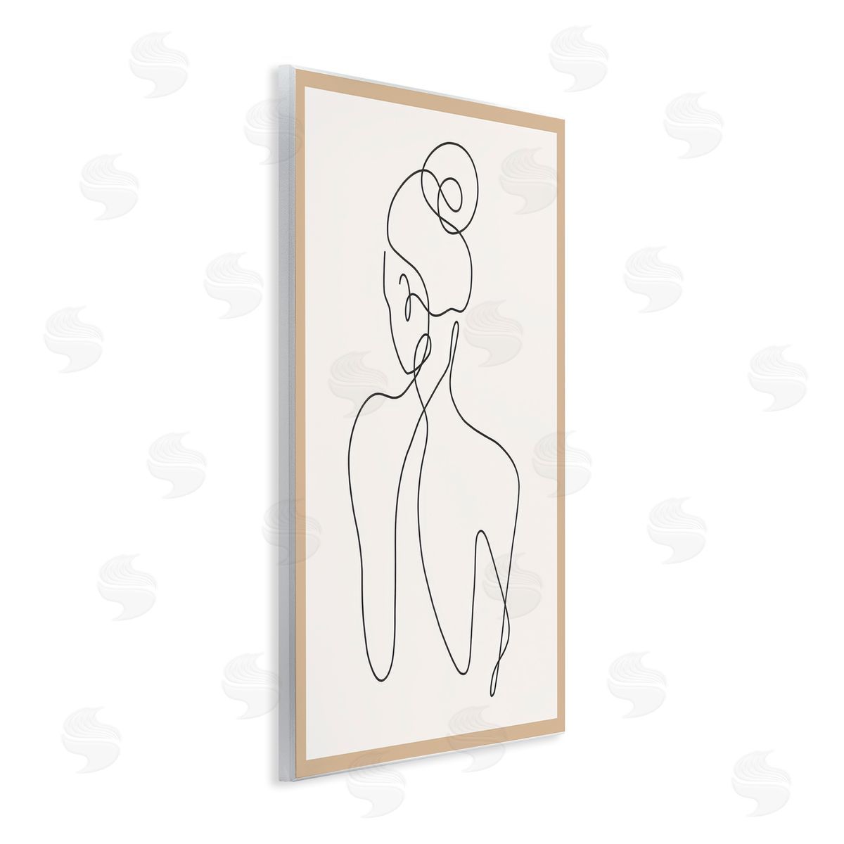 Minimal Woman Line Drawing Wood Plaque Wall Art, Home Decor by LSR Creative Studio