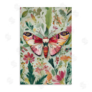 The Dutch Lady | Butterfly over Abstract Flowers