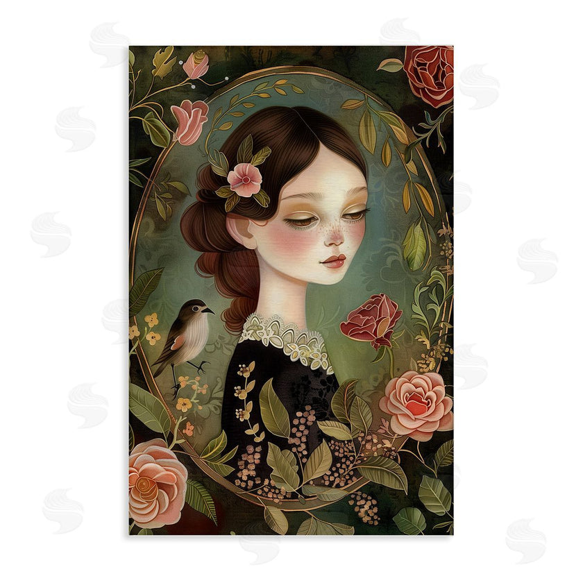 The Dutch Lady | Vintage Lady & Floral Border