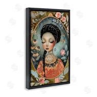 The Dutch Lady | Floral Edged Portrait of Woman
