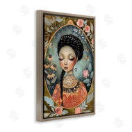The Dutch Lady | Floral Edged Portrait of Woman