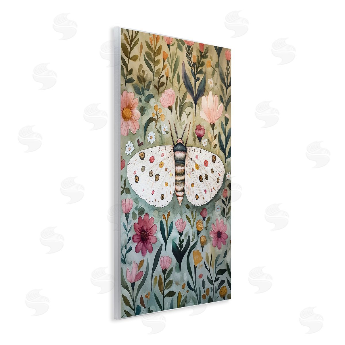 Flower Speckled Moth Wings Wood Plaque Wall Art, Home Decor by The Dutch Lady