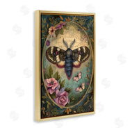 The Dutch Lady | Vintage Moth & Floral Border