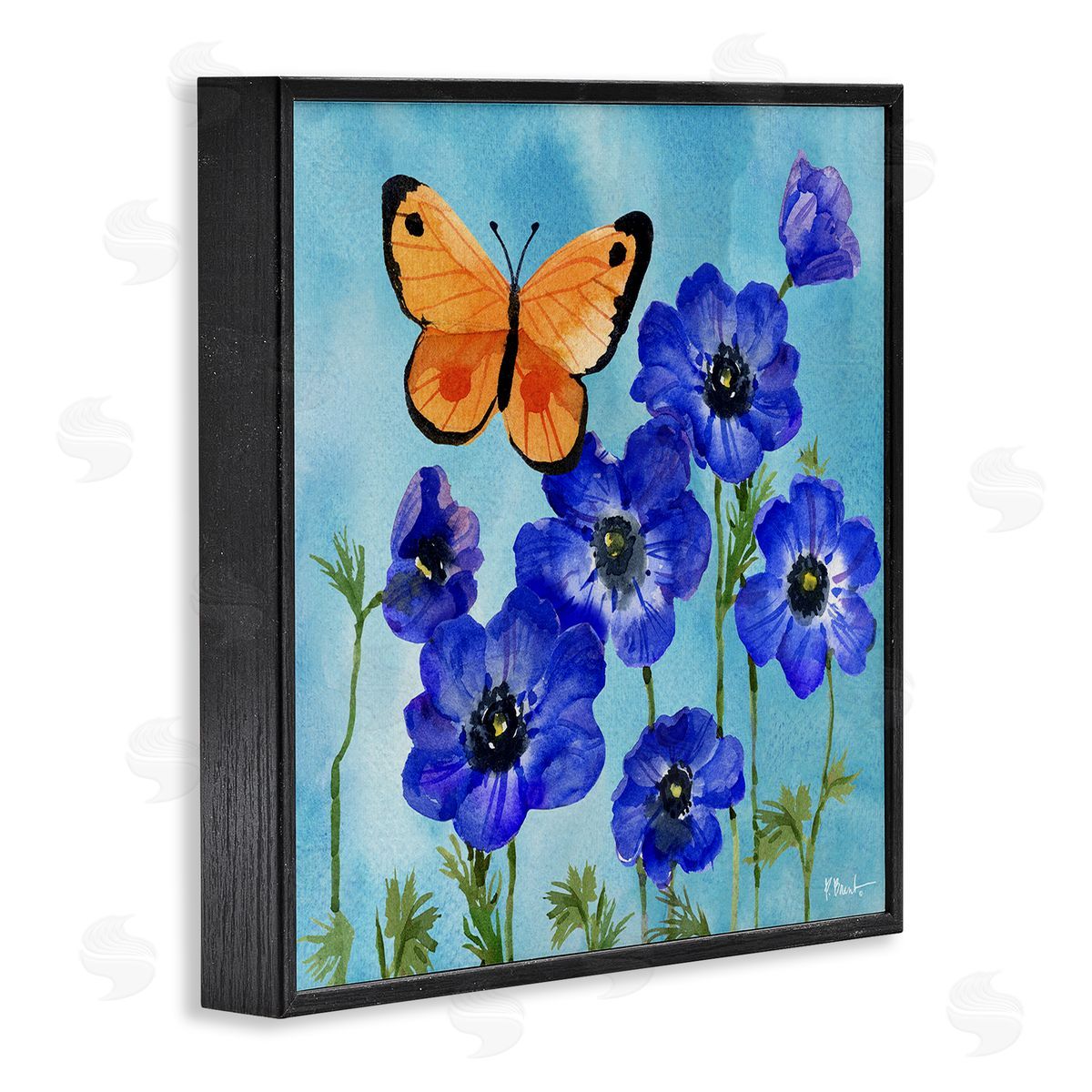 Poetic Monarch Butterfly Black Frame Print Wall Art, Home Decor by Paul Brent