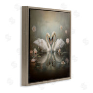 Arlington Prints | Romantic Swans in Floral Pond