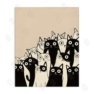 Arlington Prints | Fun Modern Black & White Cats