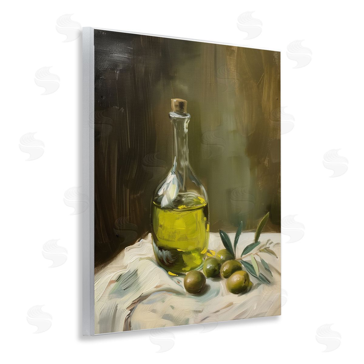 Olive Oil Still Life Wood Plaque Wall Art, Home Decor by Arlington Prints