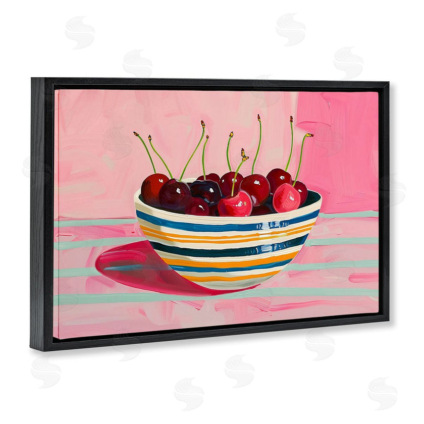 Arlington Prints | Bowl of Cherries on Pink