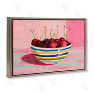 Arlington Prints | Bowl of Cherries on Pink