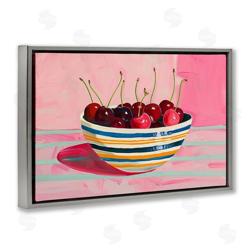 Arlington Prints | Bowl of Cherries on Pink