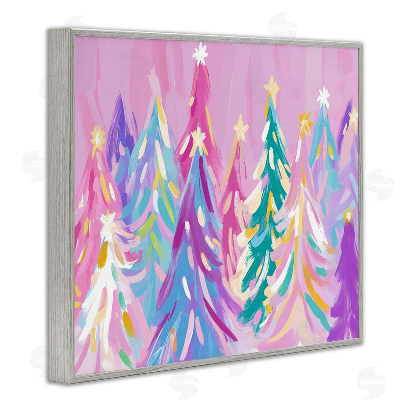 Arlington Prints | Pastel Christmas Trees Abstraction