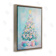 Arlington Prints | Pastel Christmas Tree on Blue