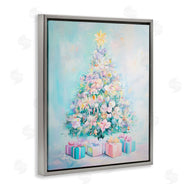 Arlington Prints | Pastel Christmas Tree on Blue