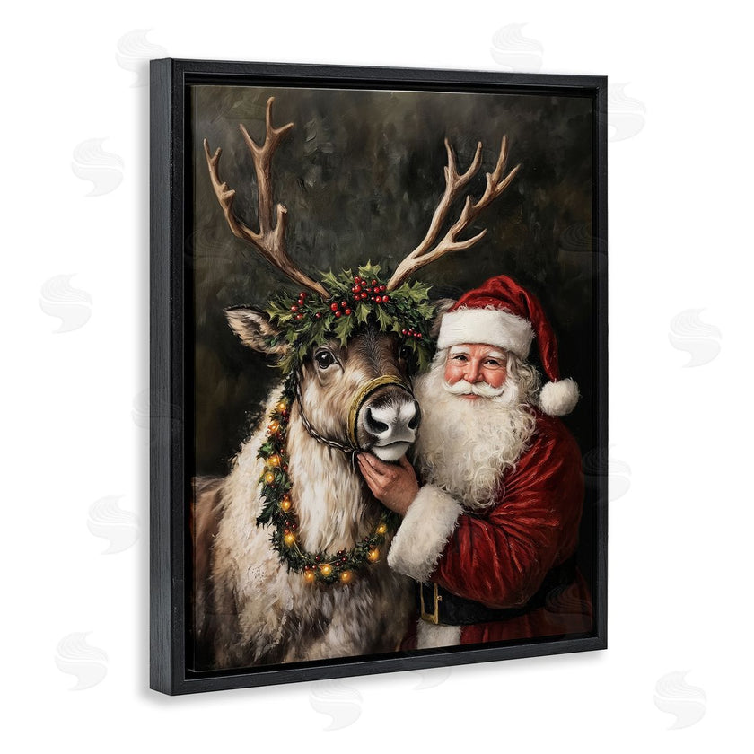 Arlington Prints | Santa & Reindeer Portrait