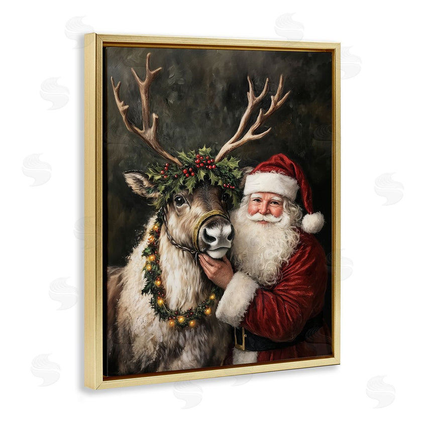 Arlington Prints | Santa & Reindeer Portrait