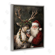 Arlington Prints | Santa & Reindeer Portrait