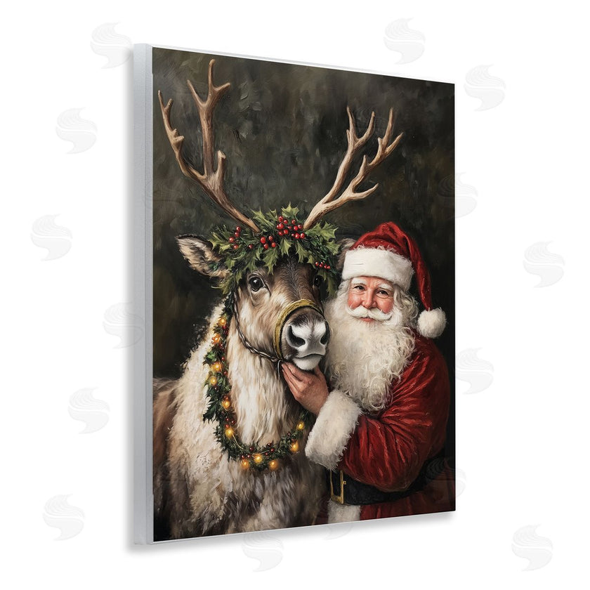 Arlington Prints | Santa & Reindeer Portrait