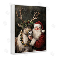 Arlington Prints | Santa & Reindeer Portrait