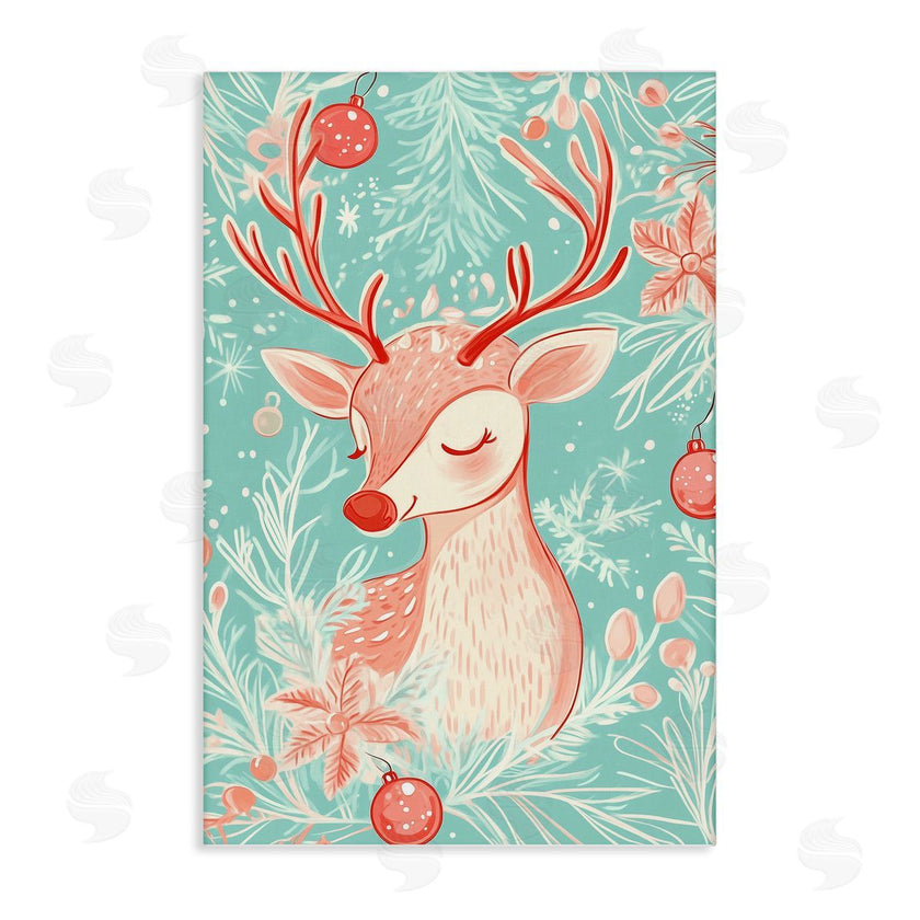 Arlington Prints | Pink & Blue Vintage Reindeer