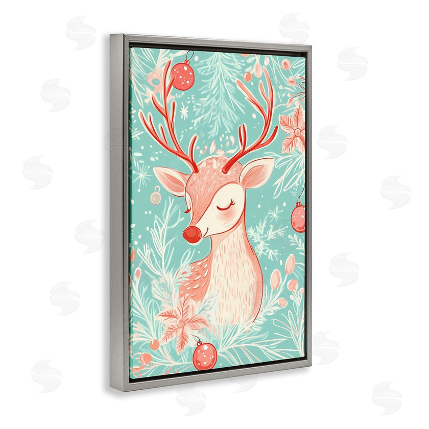 Arlington Prints | Pink & Blue Vintage Reindeer