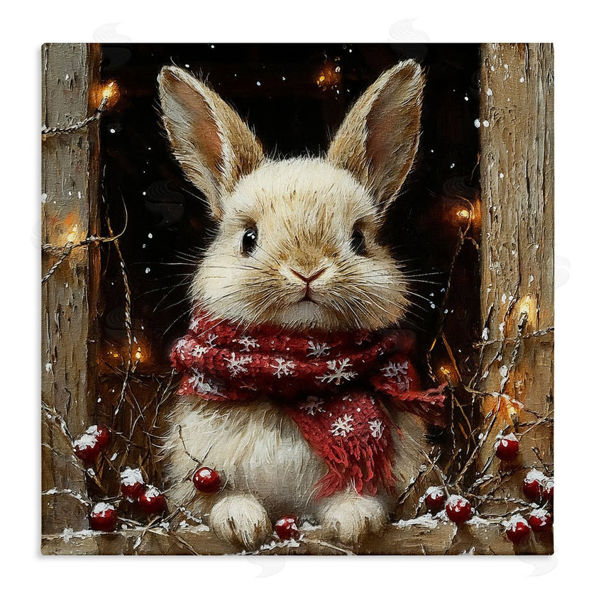 Riley B | Bunny with Snowy Holly Berries