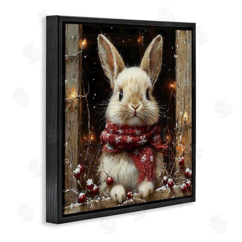 Riley B | Bunny with Snowy Holly Berries