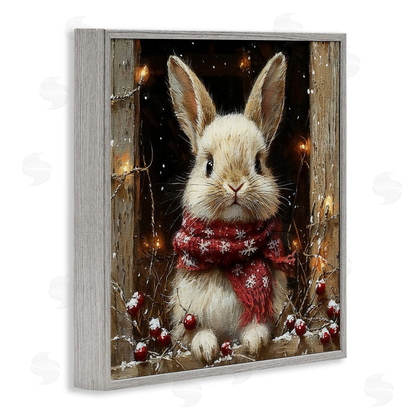 Riley B | Bunny with Snowy Holly Berries